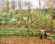 Camille Pissarro Women in the spring of the fence oil painting artist
